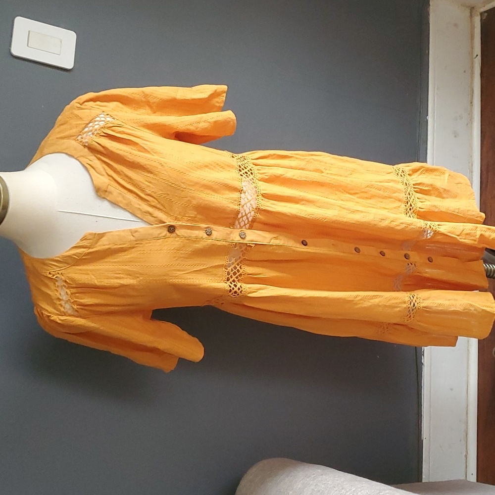 Knox Rose woman's orange buttondown dress size M